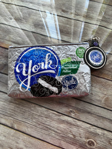 Peppermint patties candy clutch bag`