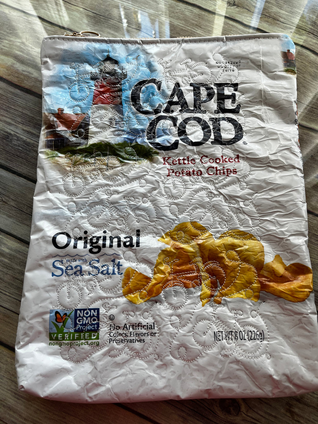 Cape Cod Potatoe chip clutch bag`