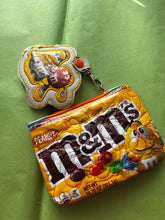 Load image into Gallery viewer, M &amp; M candy zippered clutch bag`
