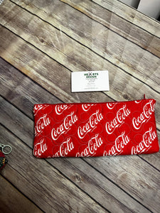 Diet Coke zippered clutch bag with key tag