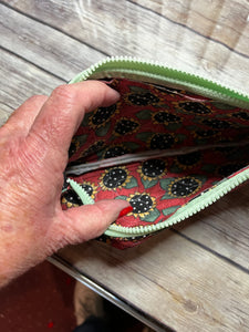 Seagram's  zippered clutch bag`