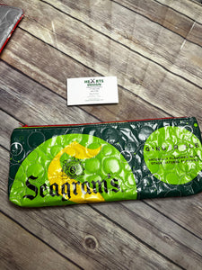 Seagram's  zippered clutch bag`
