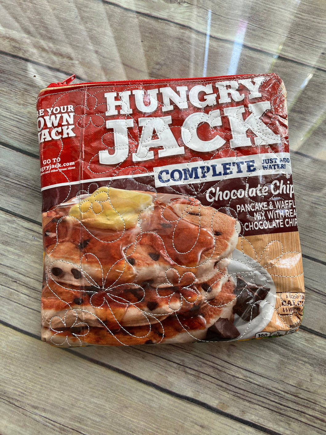 Hungry Jack pancake box zippered clutch bag