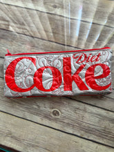 Load image into Gallery viewer, Diet Coke zippered clutch bag
