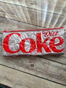 Diet Coke zippered clutch bag
