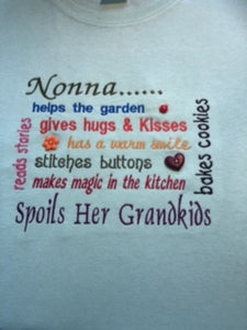 Nana Grandma, Mom, Grandpa, Dad, Aunt, Uncle
