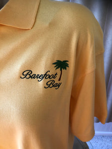 Barefoot Bay polo with palm tree  Size  Medium
