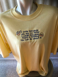Jerzee XL unisex tee shirt  Sister shirt