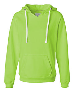 Soft and comfortable womans lime green hooded sweatshirt by  JAmerican